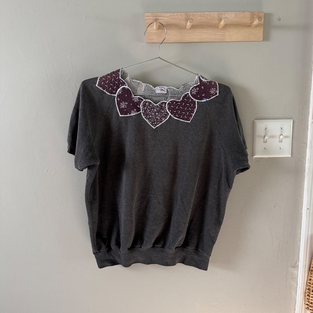 Vintage heart patchwork top